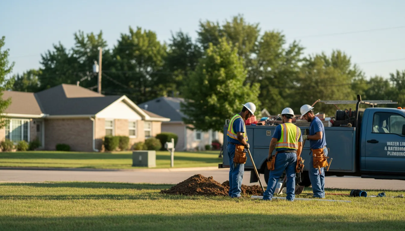 Residential water line and bathroom plumbing service in New Providence, PA